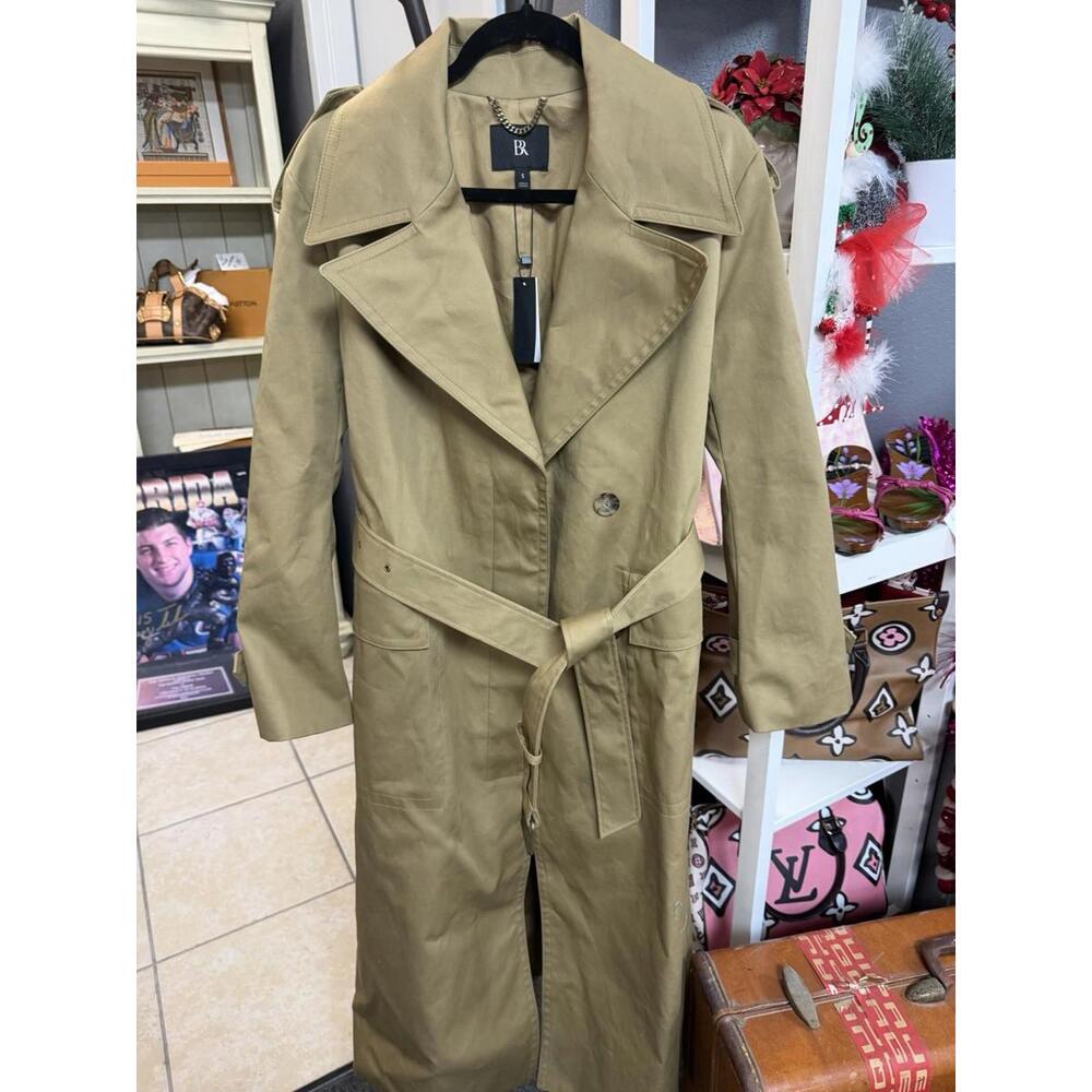 Banana Republic Khaki Cotton Trench Coat, Small NWT. very Chic.